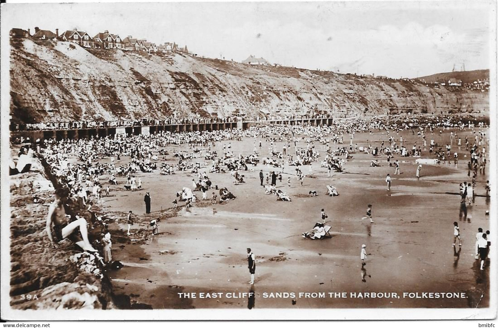 THE EAST CLIFF SANDS FROM THE HARBOUR, FOLKESTONE - Folkestone