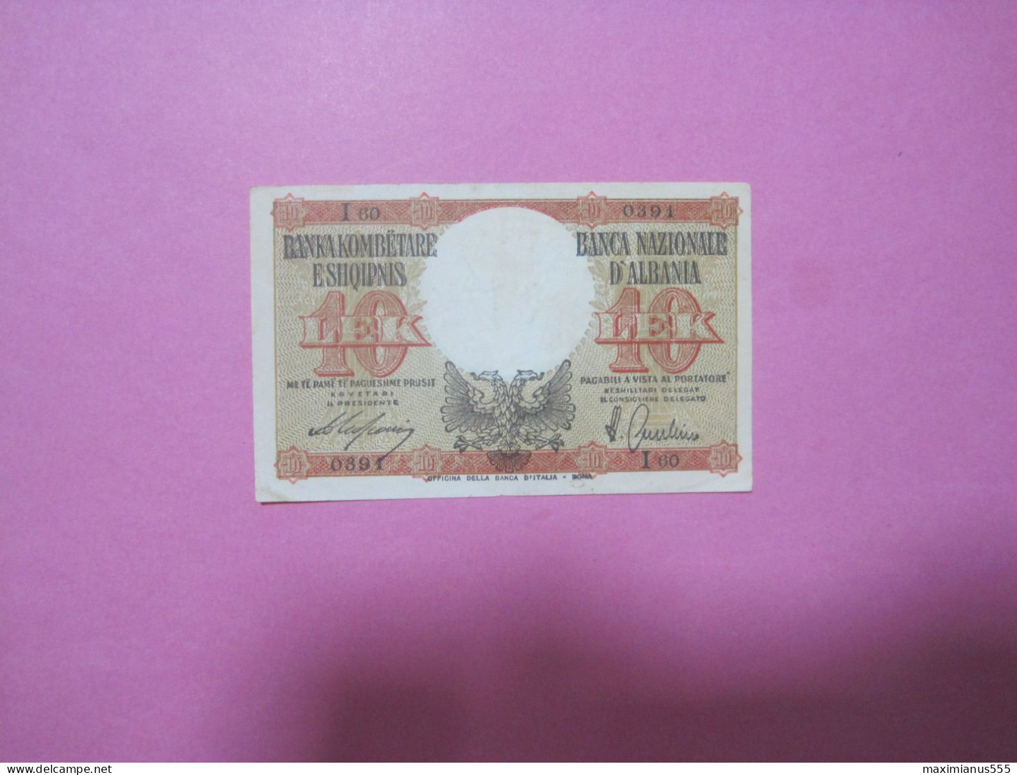 Albania 10 Lek Banknotes ND 1939, (7) - Albanie