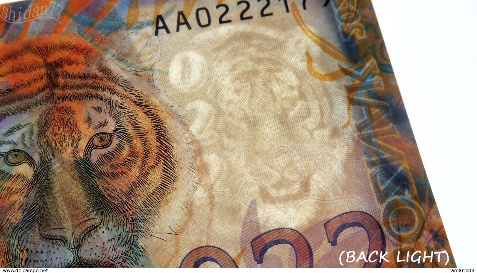 Goznak - 022 Tiger Type C (Autumn) - Very Rare - 2022  Specimen Test Note Unc - Fictifs & Spécimens