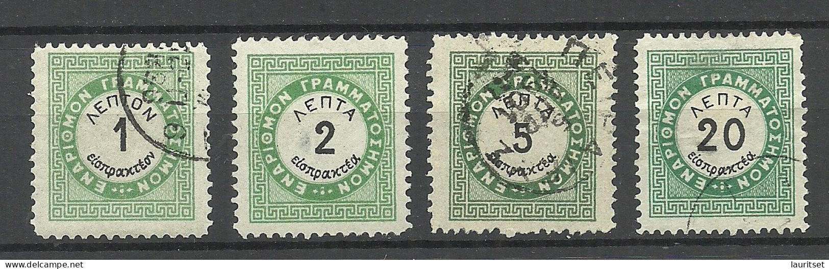 GREECE 1876 Michel 13 - 15 & 17 O Postage Due Portomarken - Usados