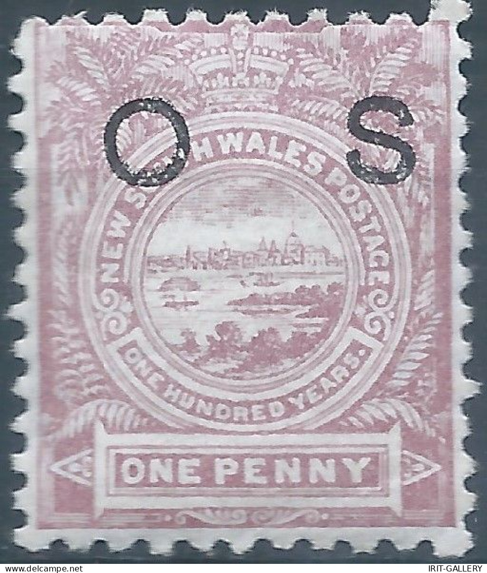 AUSTRALIA ,NEW SOUTH WALES,1888- Overprinted "O S"- 1P Violet ,MNH-Gum , Rare! - Ungebraucht