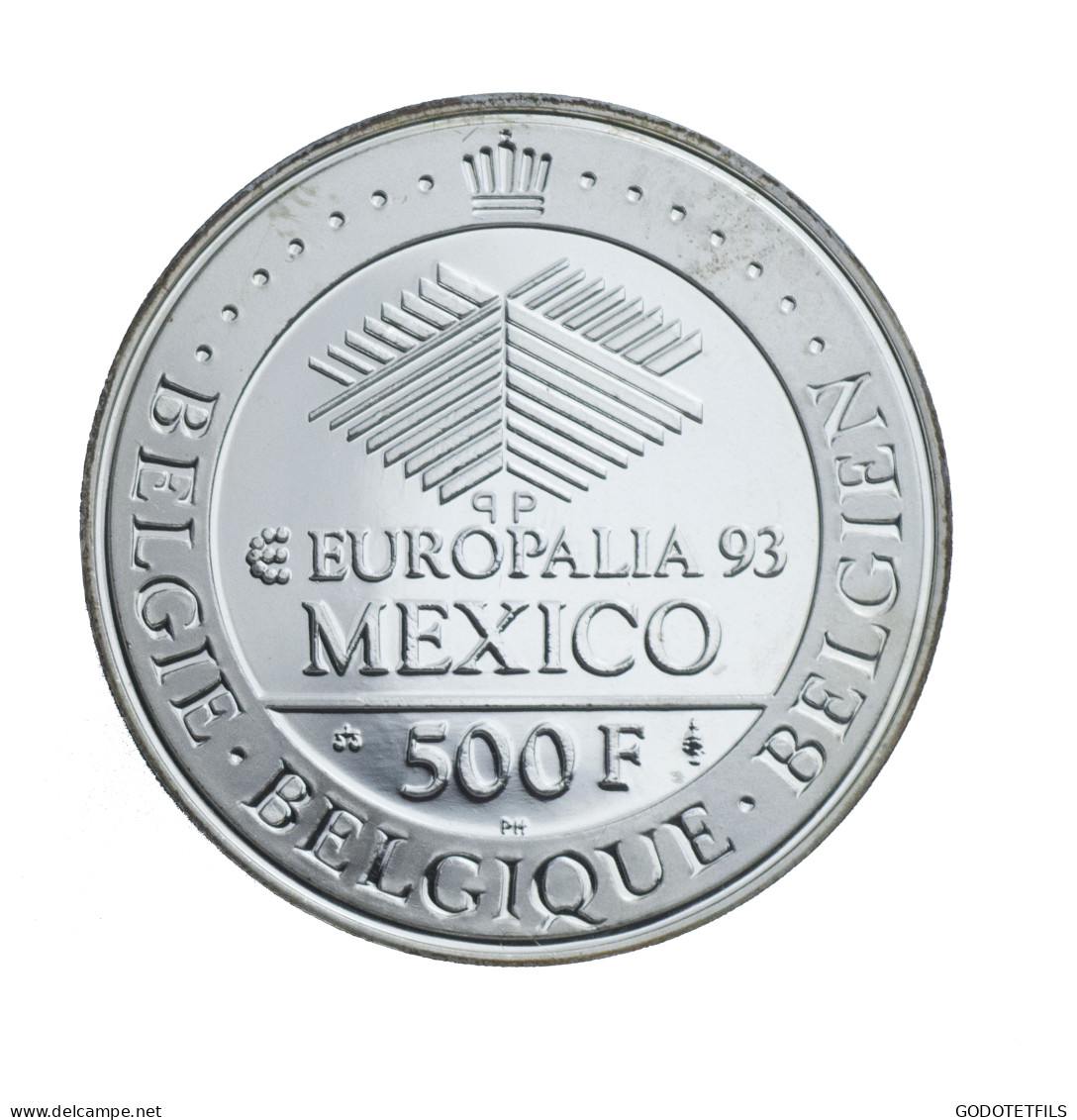 Belgique-500 Francs Europalia 1993 - FDEC, BU, BE & Münzkassetten