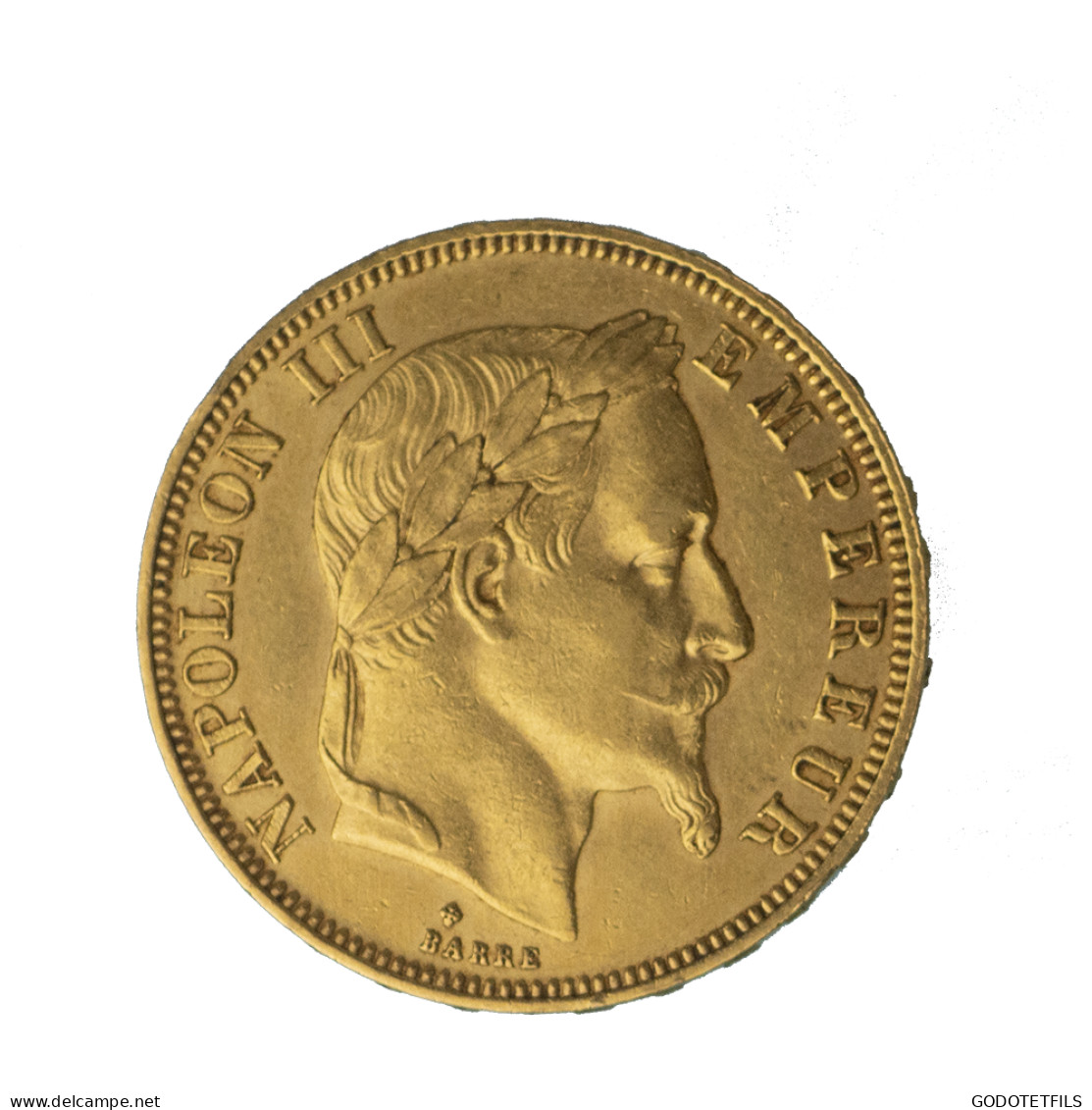 Second-Empire-50 Francs Napoléon III, Tête Laurée 1867 Strasbourg - 50 Francs-or