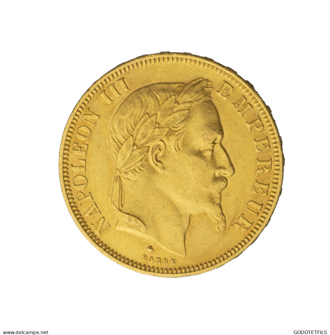 Second-Empire-50 Francs Napoléon III Tête Laurée 1867 Paris - 50 Francs (gold)