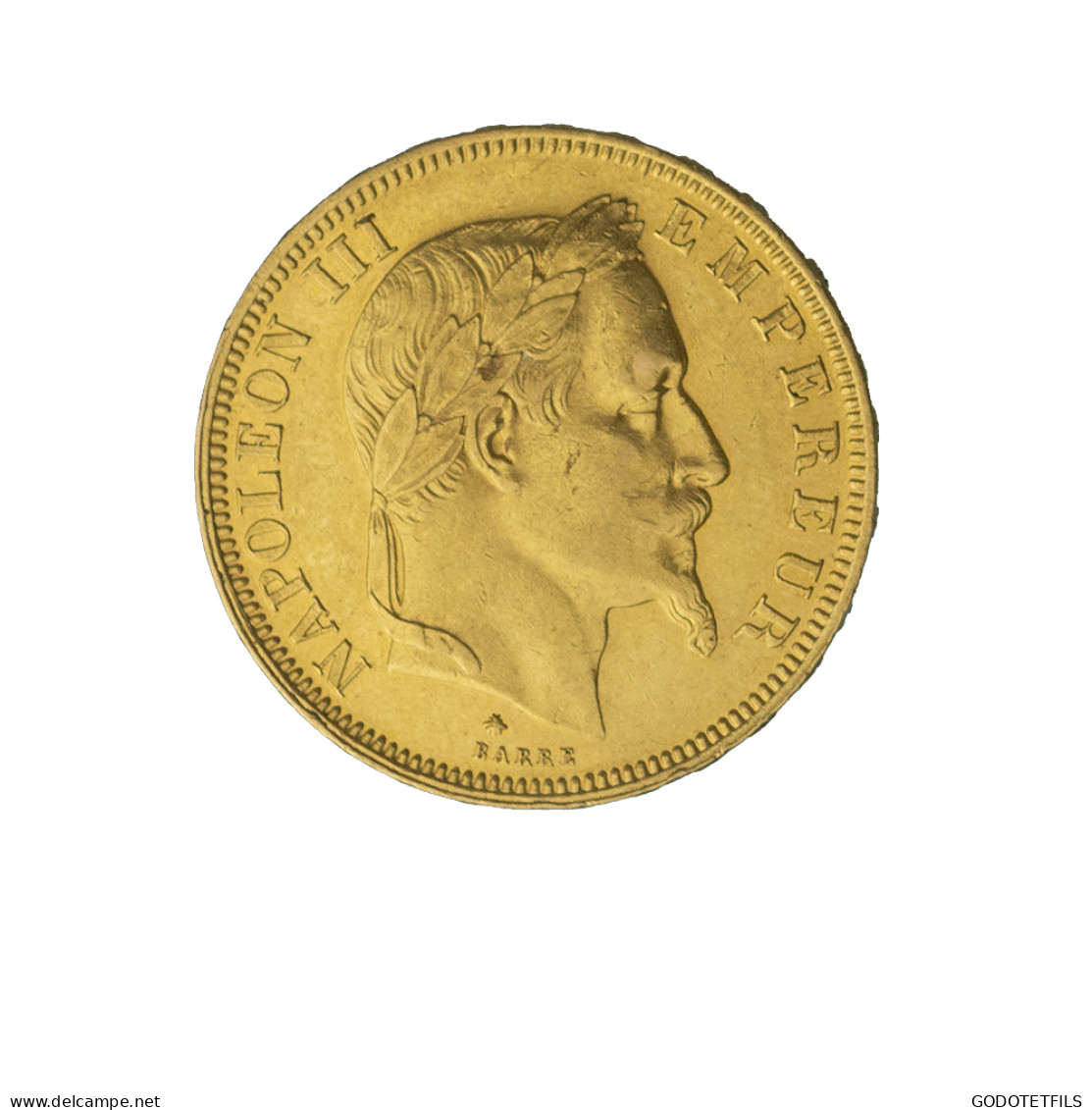 Second-Empire-50 Francs Napoléon III Tête Laurée 1868 Paris - 50 Francs (gold)