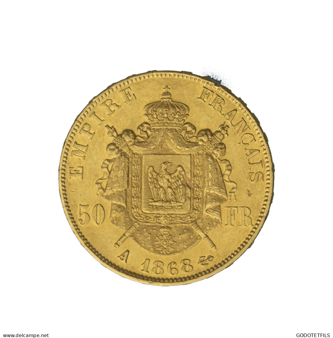 Second-Empire-50 Francs Napoléon III Tête Laurée 1868 Paris - 50 Francs (gold)