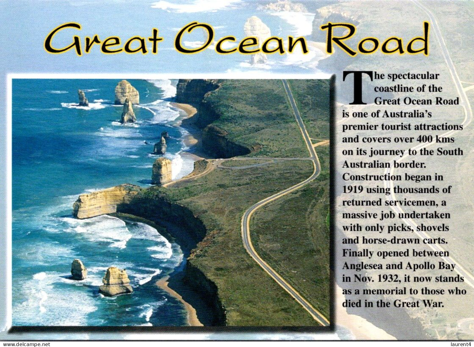 7-9-2023 (4 T 26) Australia - VIC - Great OCean Road (2 Postcards) - Sonstige & Ohne Zuordnung
