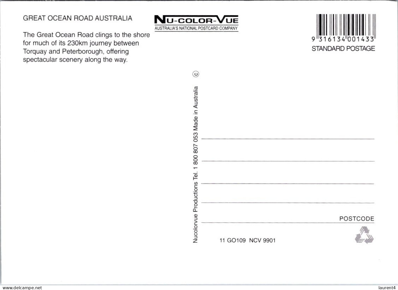 7-9-2023 (4 T 26) Australia - VIC - Great OCean Road (2 Postcards) - Andere & Zonder Classificatie