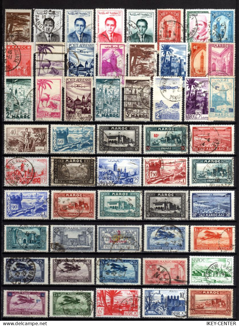 967-INTERESTING LOT Of USED STAMPS From FRENCH MOROCCO.LOTE De Sellos USADOS De MARRUECO.Timbres Obliteres Du MAROC - Oblitérés