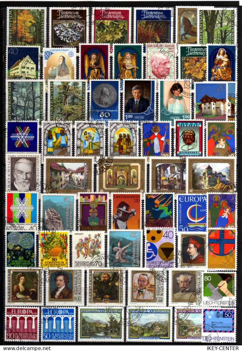 221-INTERESTING LOT Of USED STAMPS From LIECHTENSTEIN.LOTE De Sellos USADOS De LIECHTENSTEIN..Timbres Obliteres LIECHTEN - Collections