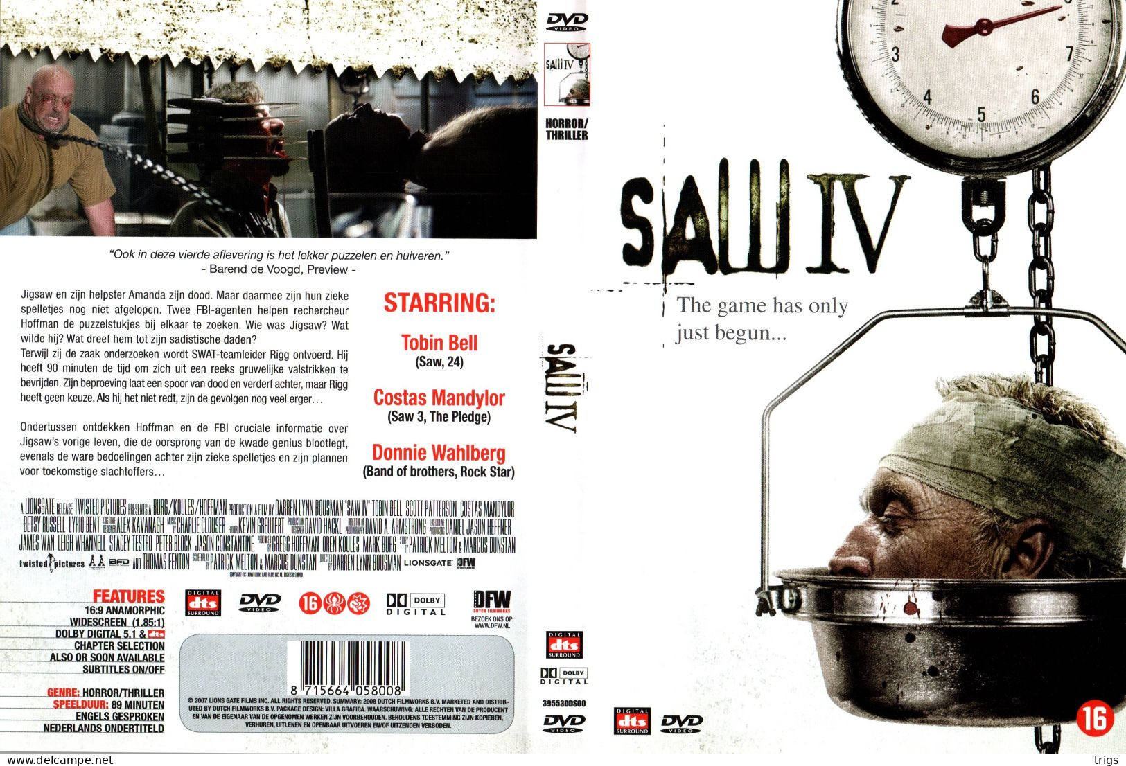 DVD - Saw IV - Horreur