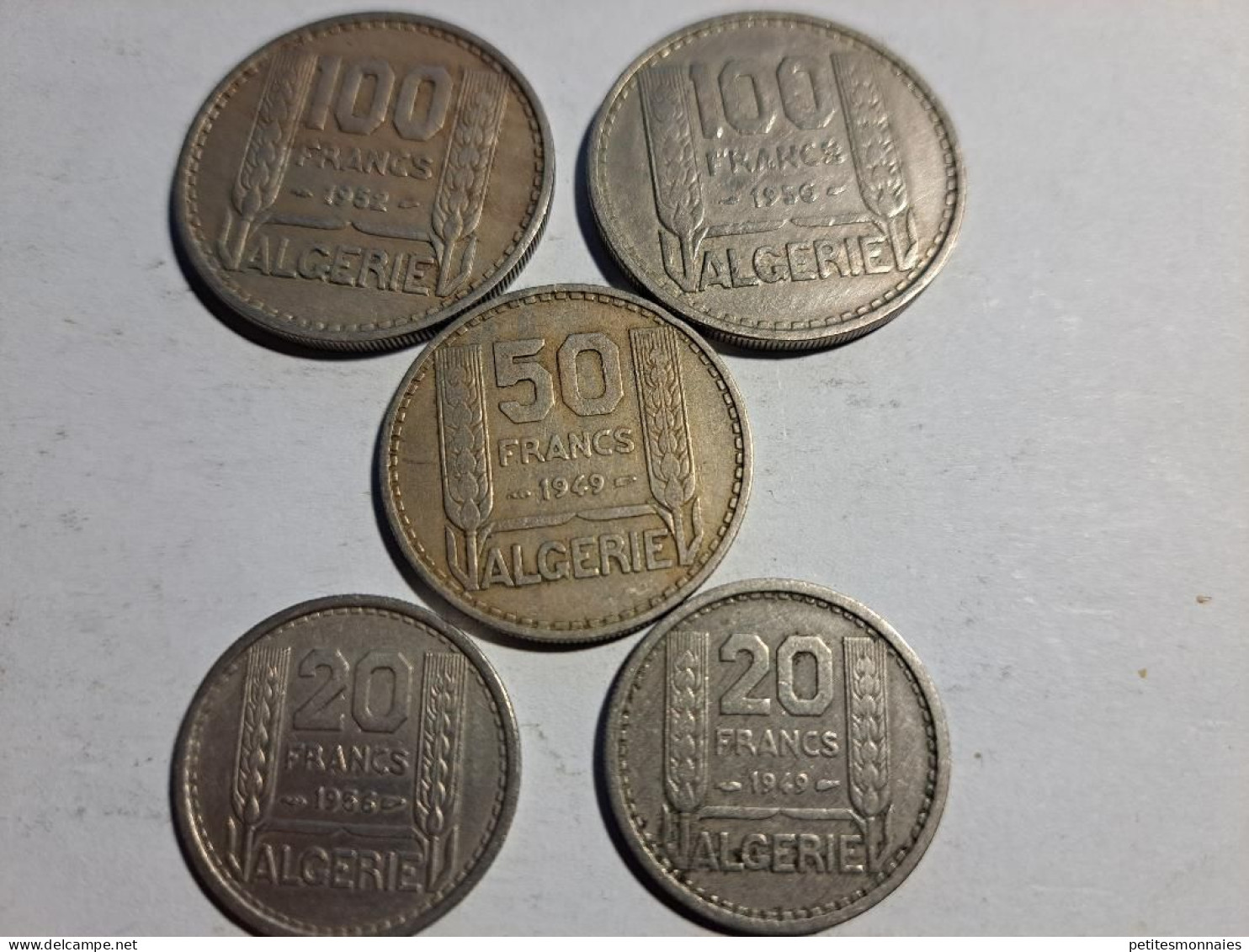 ALGERIE La Série Complète De 5  Monnaies  Toutes Les Dates ( 676 ) E - Mezclas - Monedas