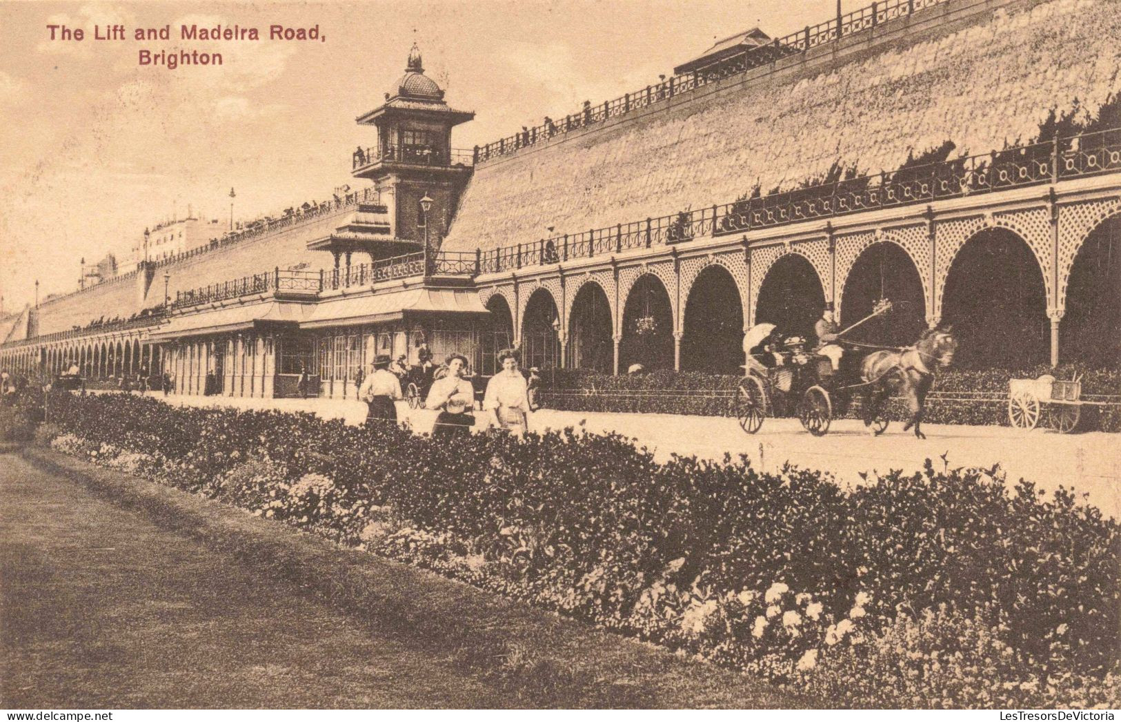 ANGLETERRE - Brighton - The Lift And Madeira Road - Carte Postale Ancienne - Brighton