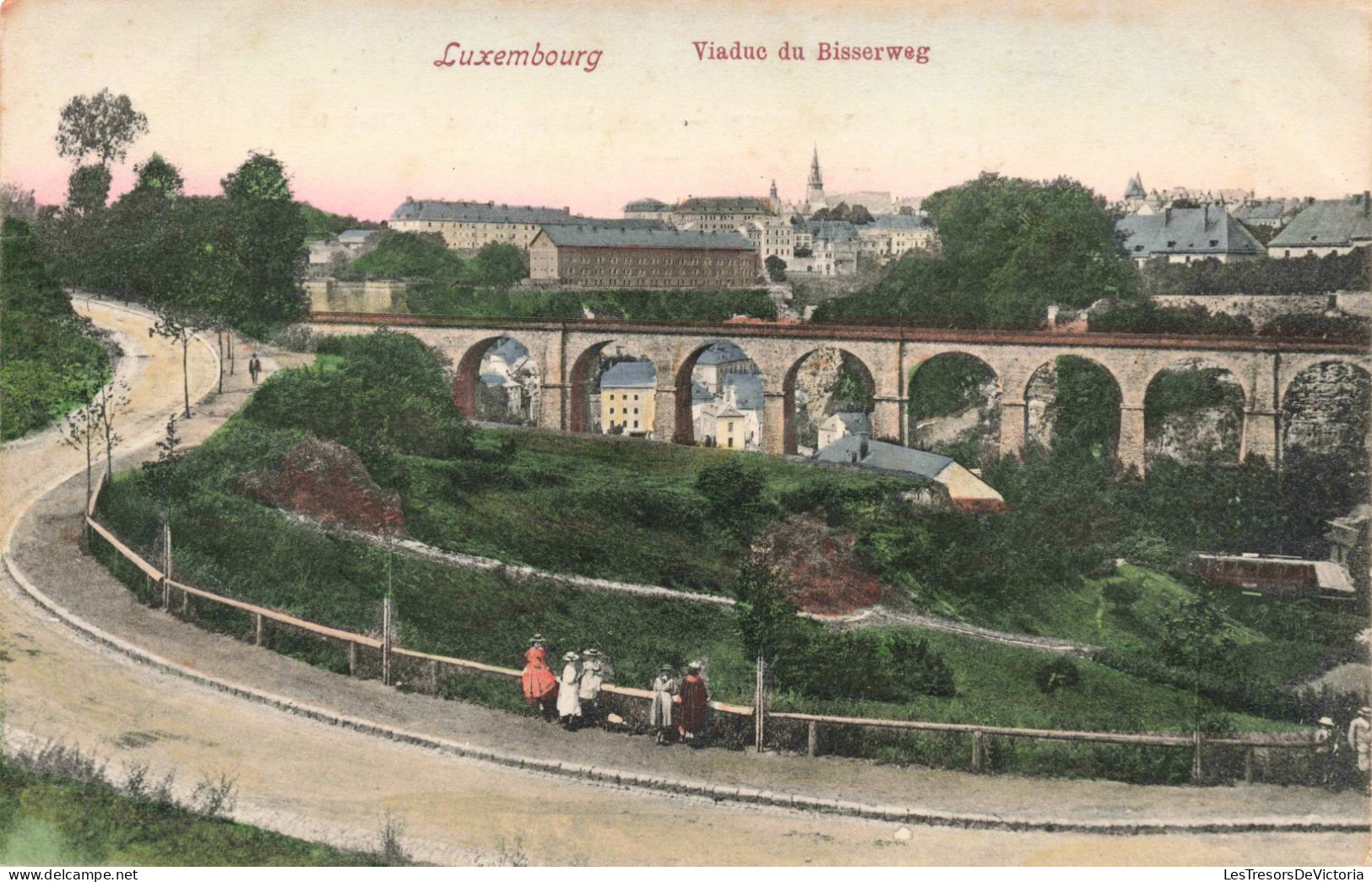 LUXEMBOURG - Bisserweg - Viaduc Du Bisserweg - Colorisé - Carte Postale Ancienne - Luxemburg - Stadt