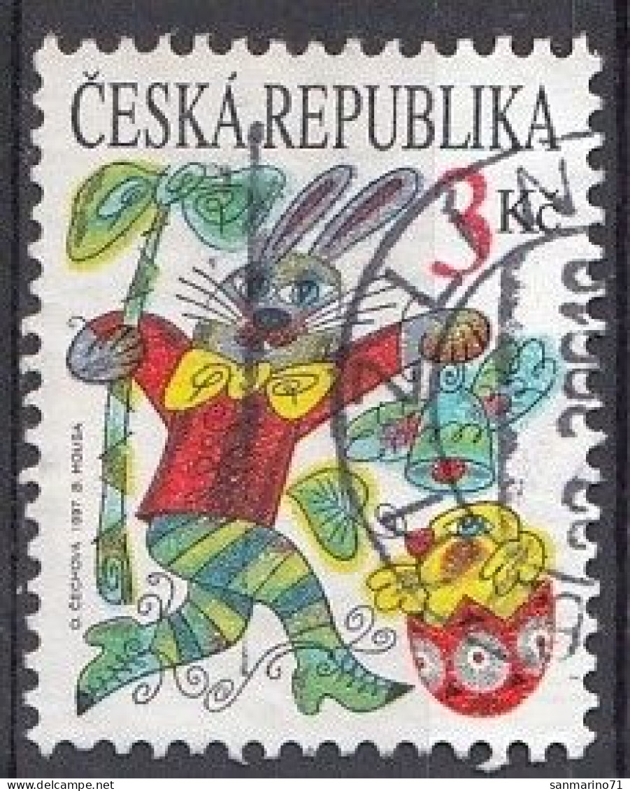 CZECH REPUBLIC 134,used,falc Hinged,Easter 1997 - Used Stamps