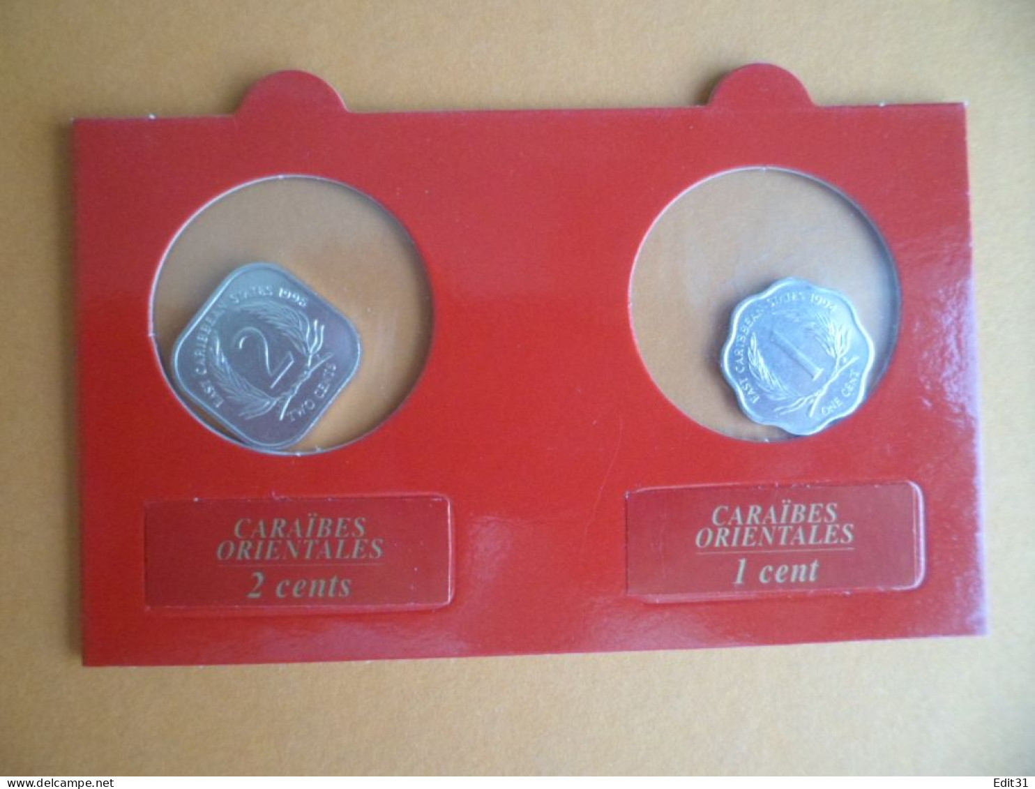 Monnaie - Sous Blister , CARAIBES ORIENTALES - 1 Et 2 Cents - Caraibi Britannici (Territori)
