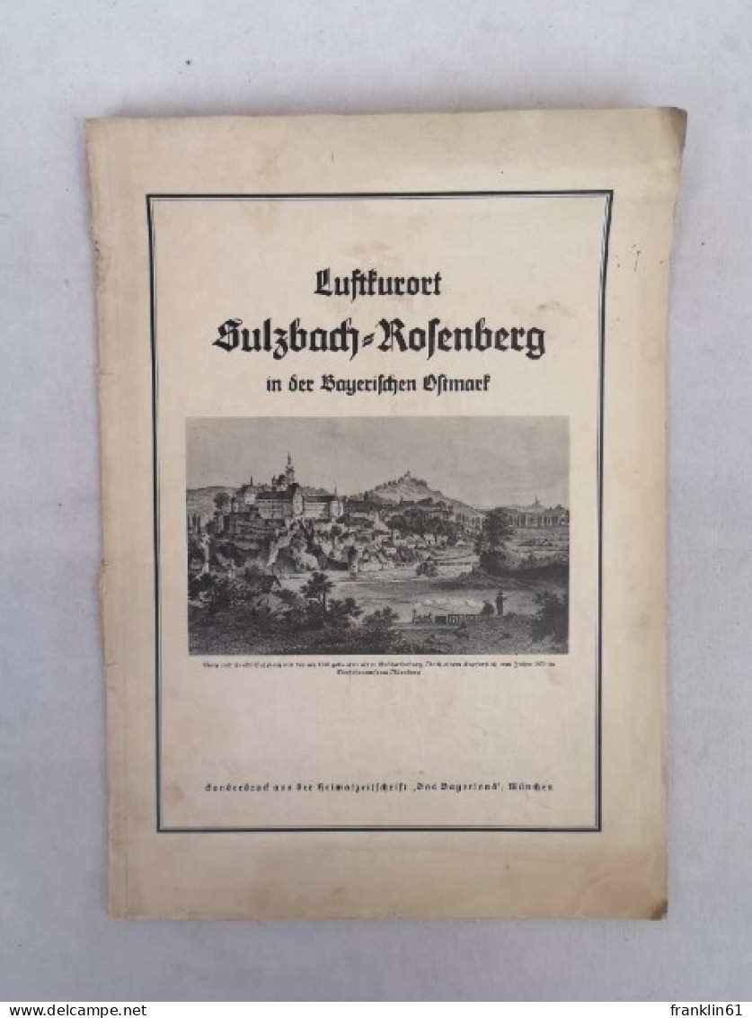 Luftkurort Sulzbach-Rosenberg. - Andere & Zonder Classificatie