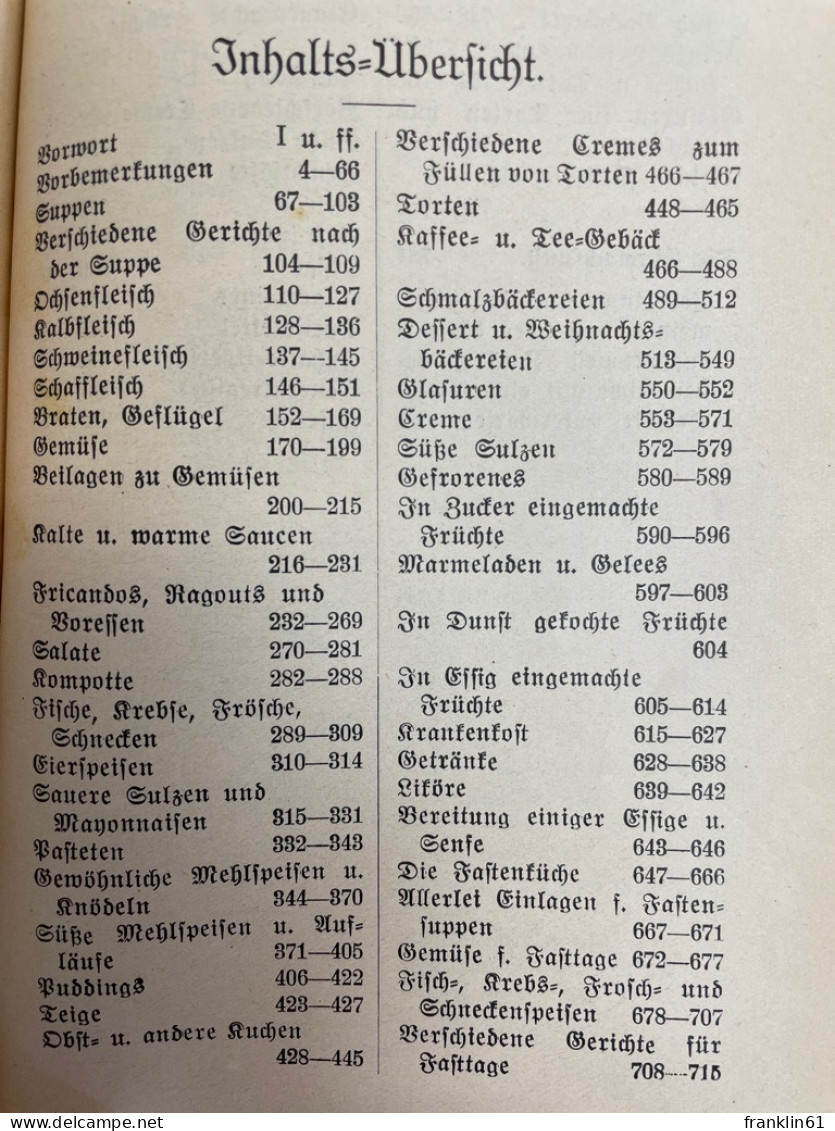 Marie Schandris Bekanntes Regensburger Kochbuch. - Eten & Drinken