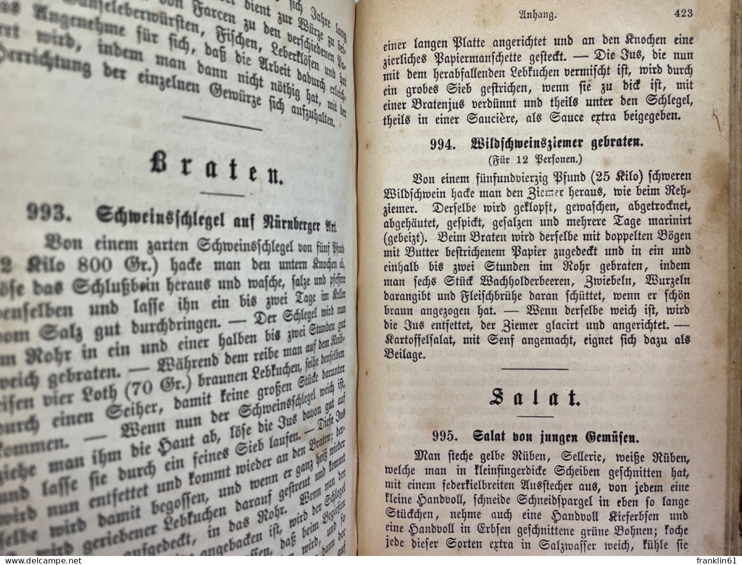 Regensburger Kochbuch.