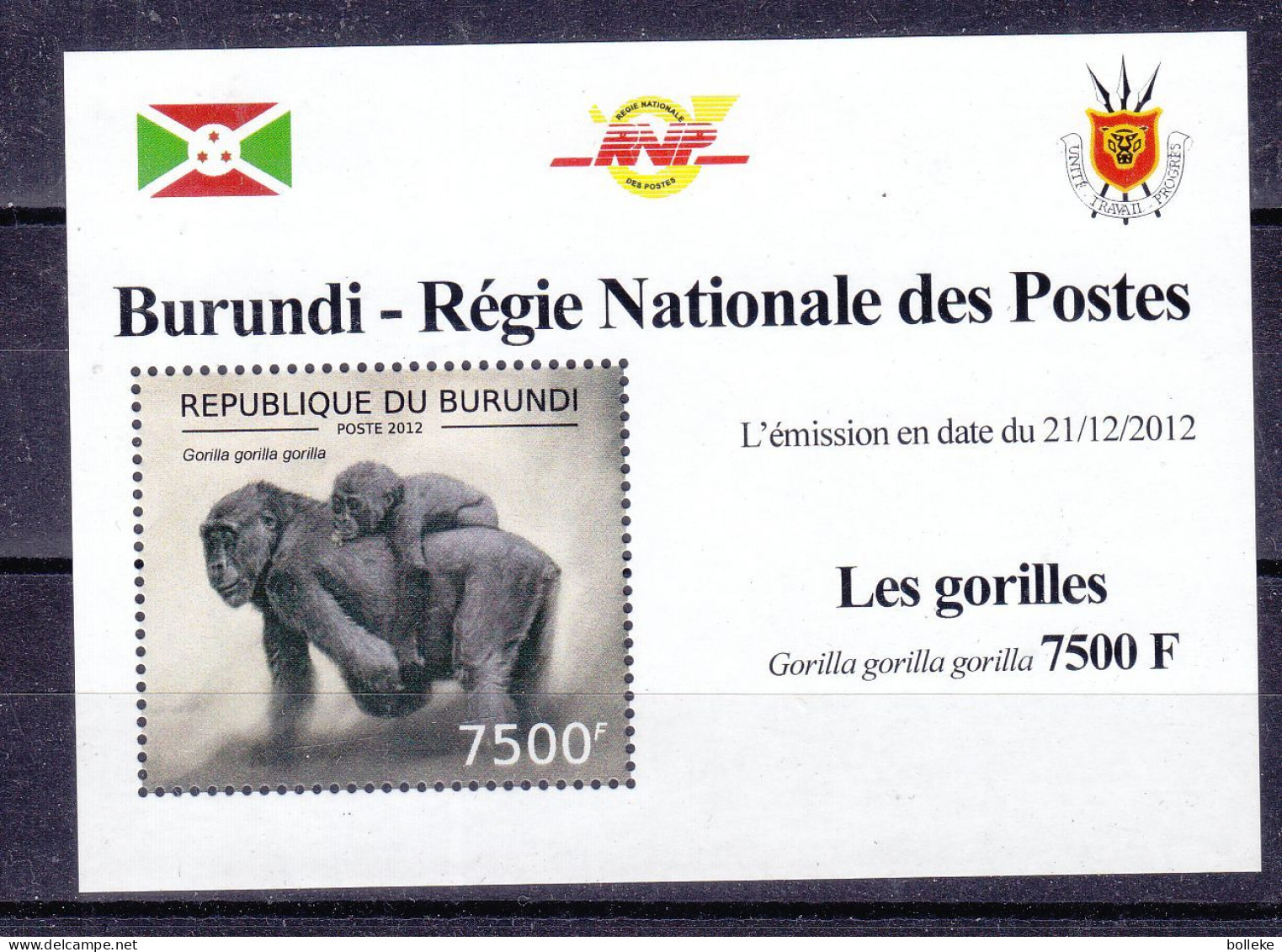 Gorilles - Rwanda - COB 2228 ** - En Petite Feuille - Valeur 14 € +++ - Gorilla's