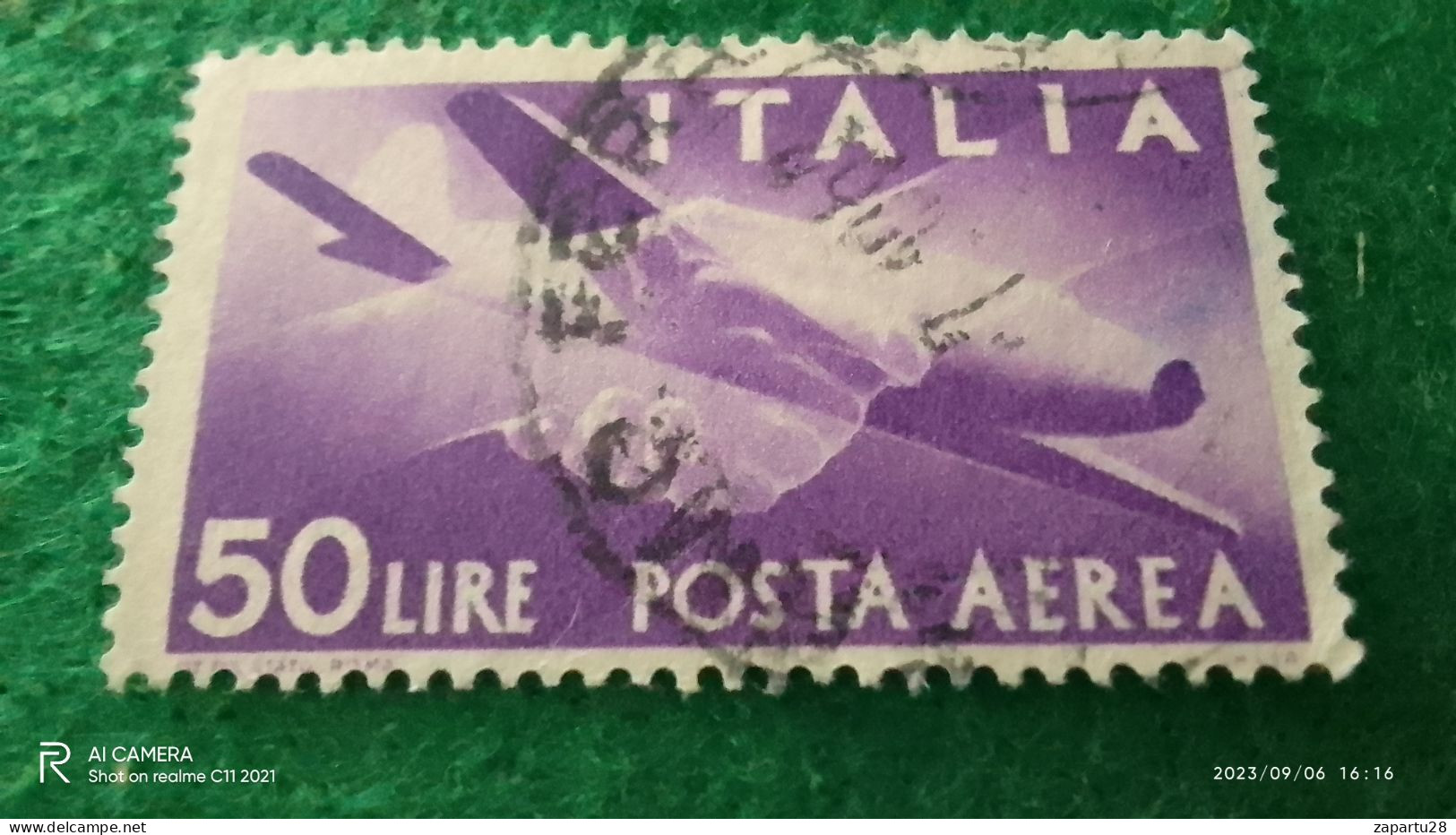 ıTALYA-1944-1946    50 LİRE       USED - Posta Aerea