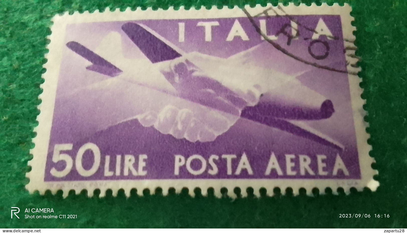 ıTALYA-1944-1946    50 LİRE       USED - Poste Aérienne