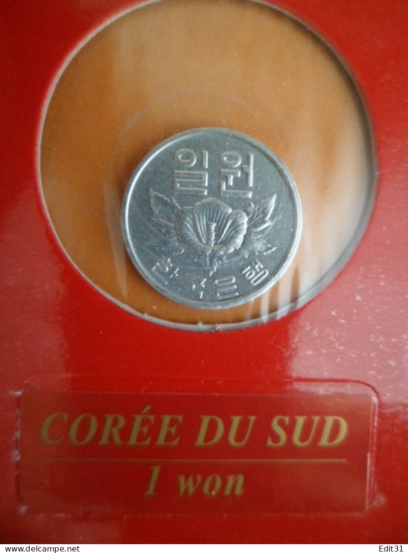 Monnaie - Sous Blister , COREE Du SUD - 1 Et 5 Wons - Corea Del Sud