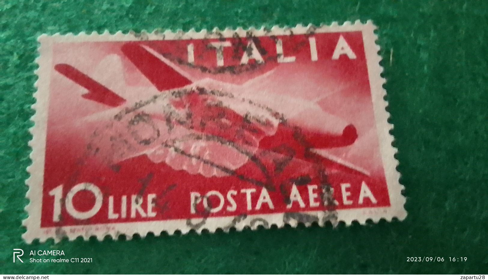 ıTALYA-1944-1946    10 LİRE      USED - Airmail