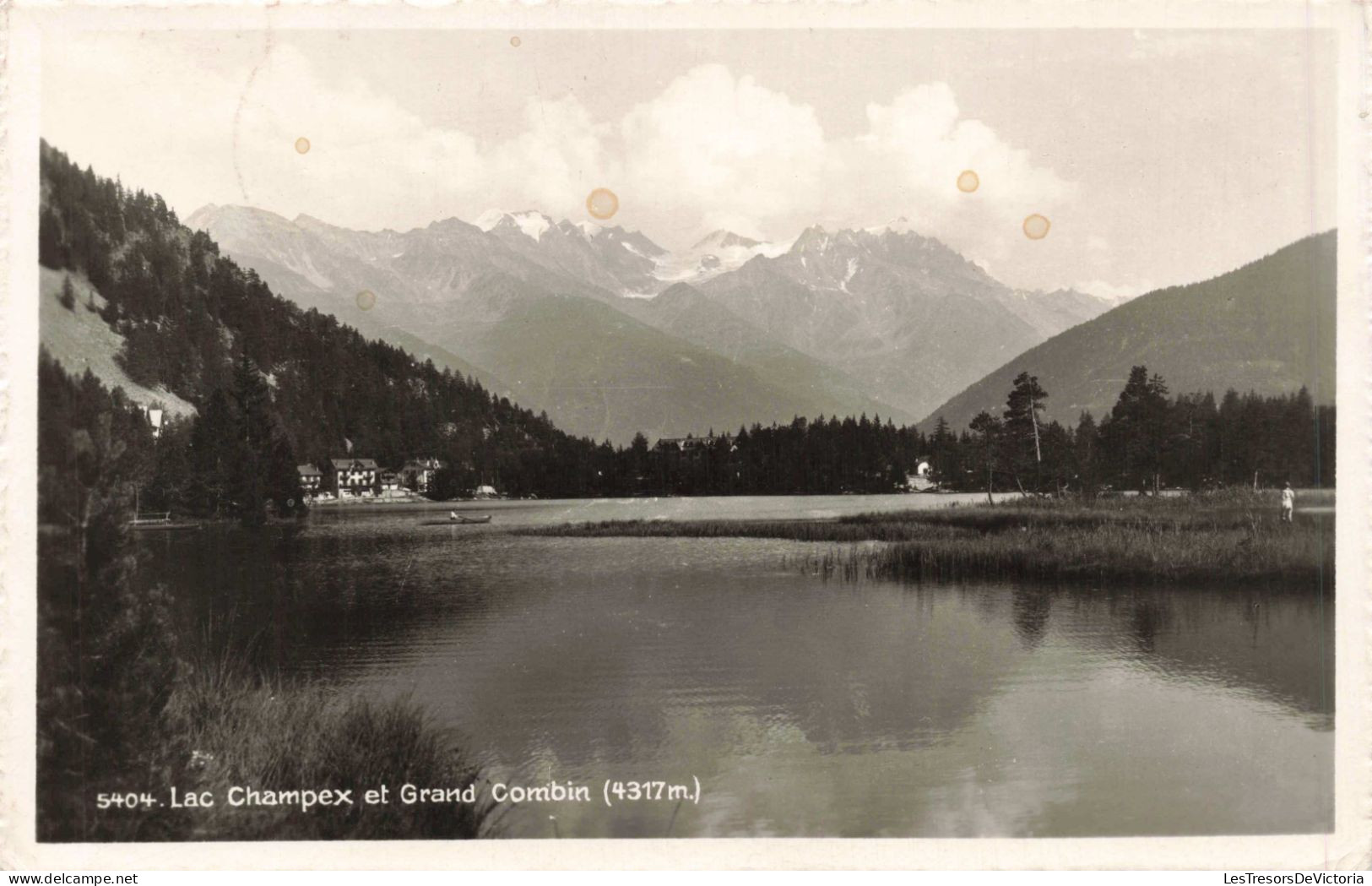 SUISSE - Lac Champex  Et Grand Combin (4317m) - Carte Postale Ancienne - Autres & Non Classés