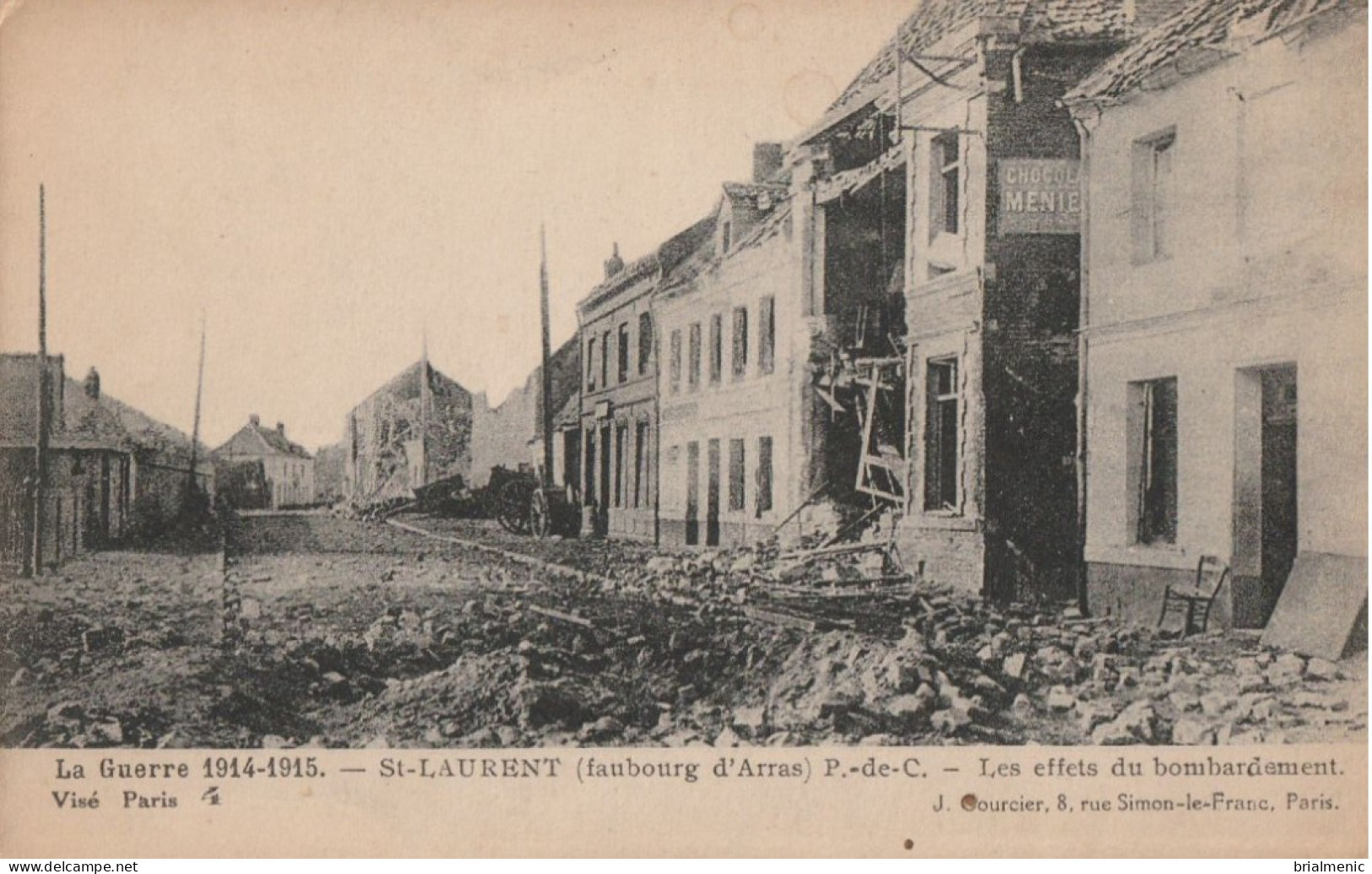 ST LAURENT  Les Effets Du Bombardement - Saint Laurent Blangy