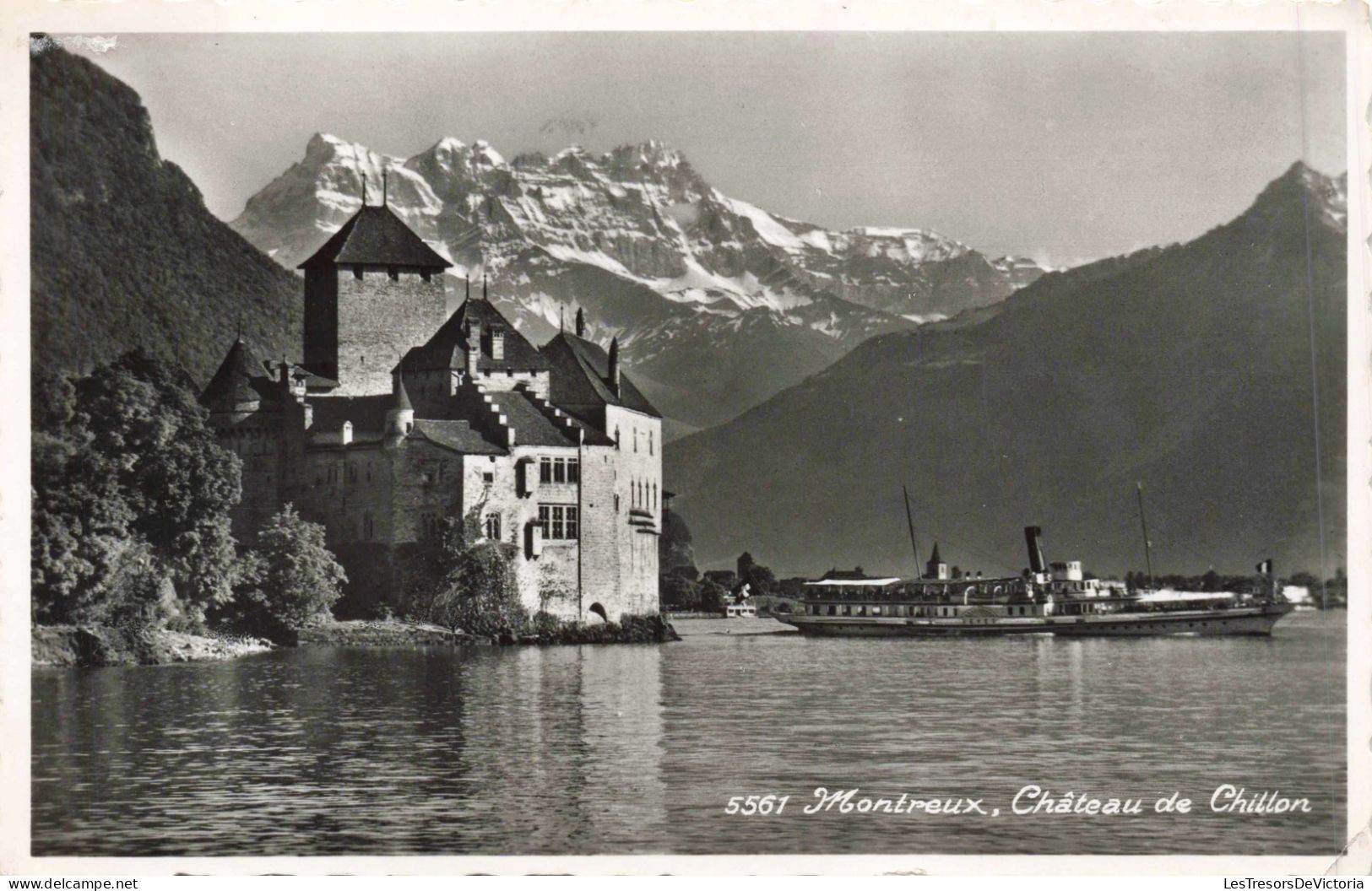 SUISSE - Montreux - Château De Chillon - Bateau - Carte Postale Ancienne - Montreux