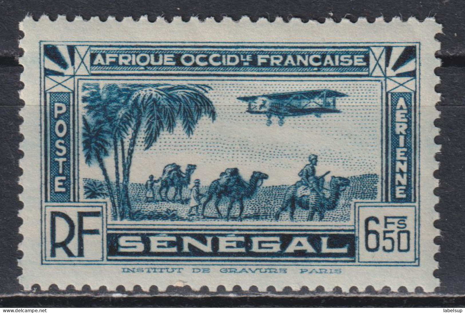 Timbre Neuf* Du Sénégal Poste Aérienne De 1935 PA 9 MLH - Luchtpost
