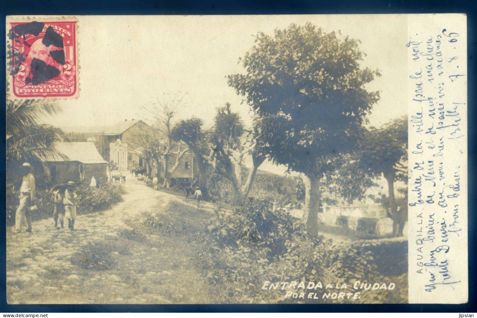 Cpa Carte Photo De Puerto Rico - Aguadilla Entrada A La Ciudad - Por El Norte -- Porto Rico  JUI23-30 - Puerto Rico