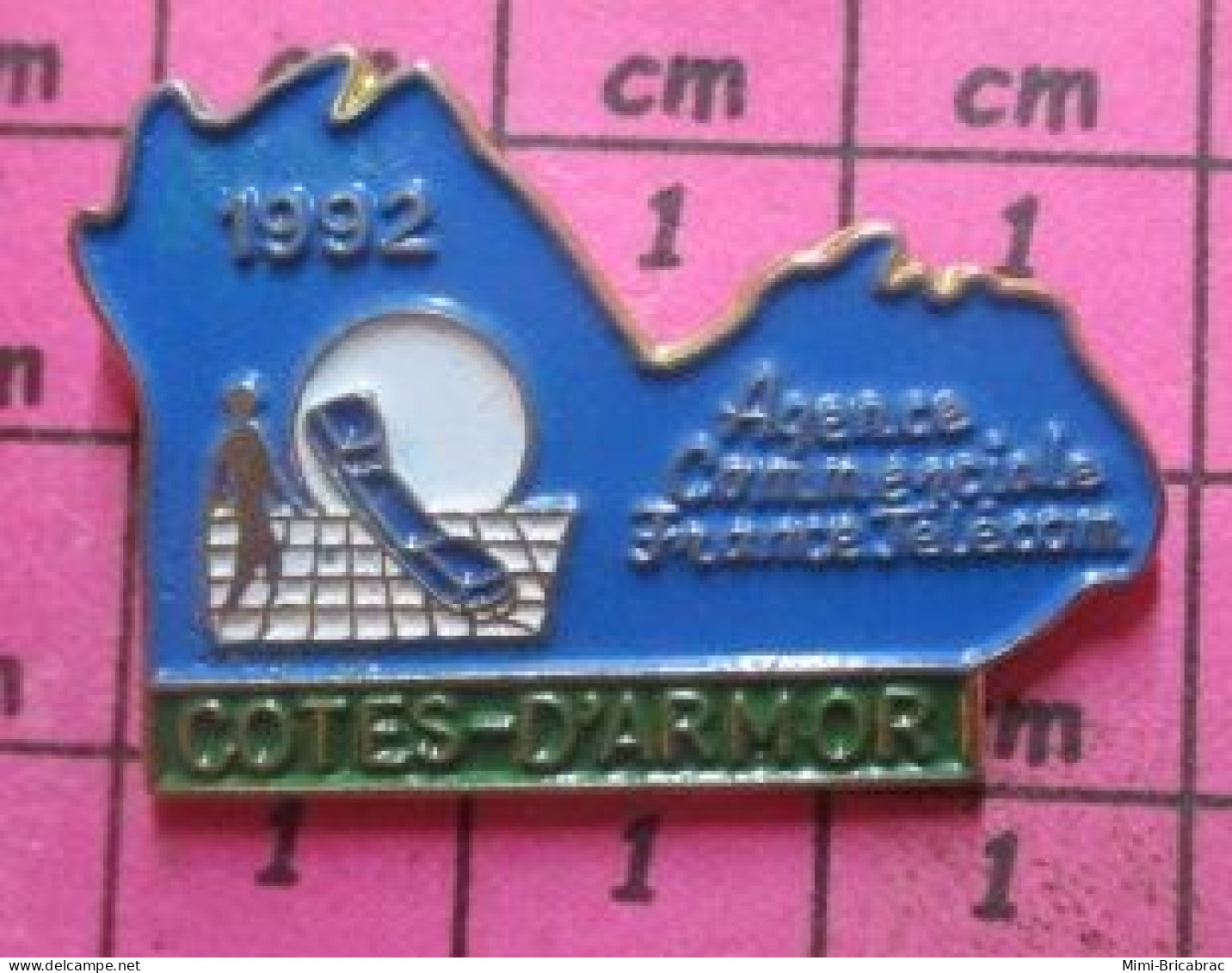 818c Pin's Pins / Beau Et Rare / FRANCE TELECOM / COTES D'ARMOR 1992 AGENCE COMMERCIALE - France Telecom