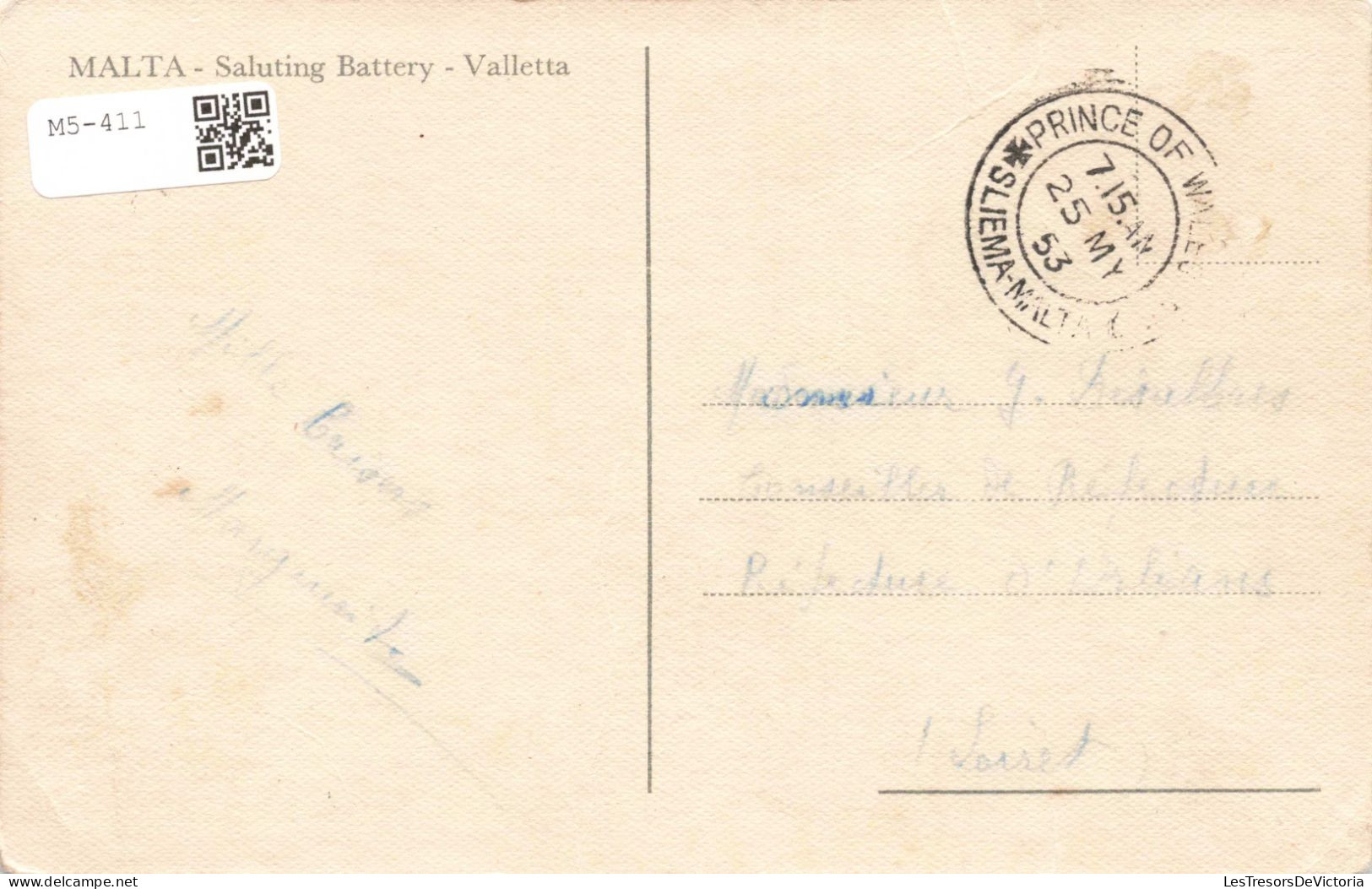 ARTS - Peintures Et Tableaux - Malta - Saluting Battery - Valleta -  Carte Postale Ancienne - Commercy