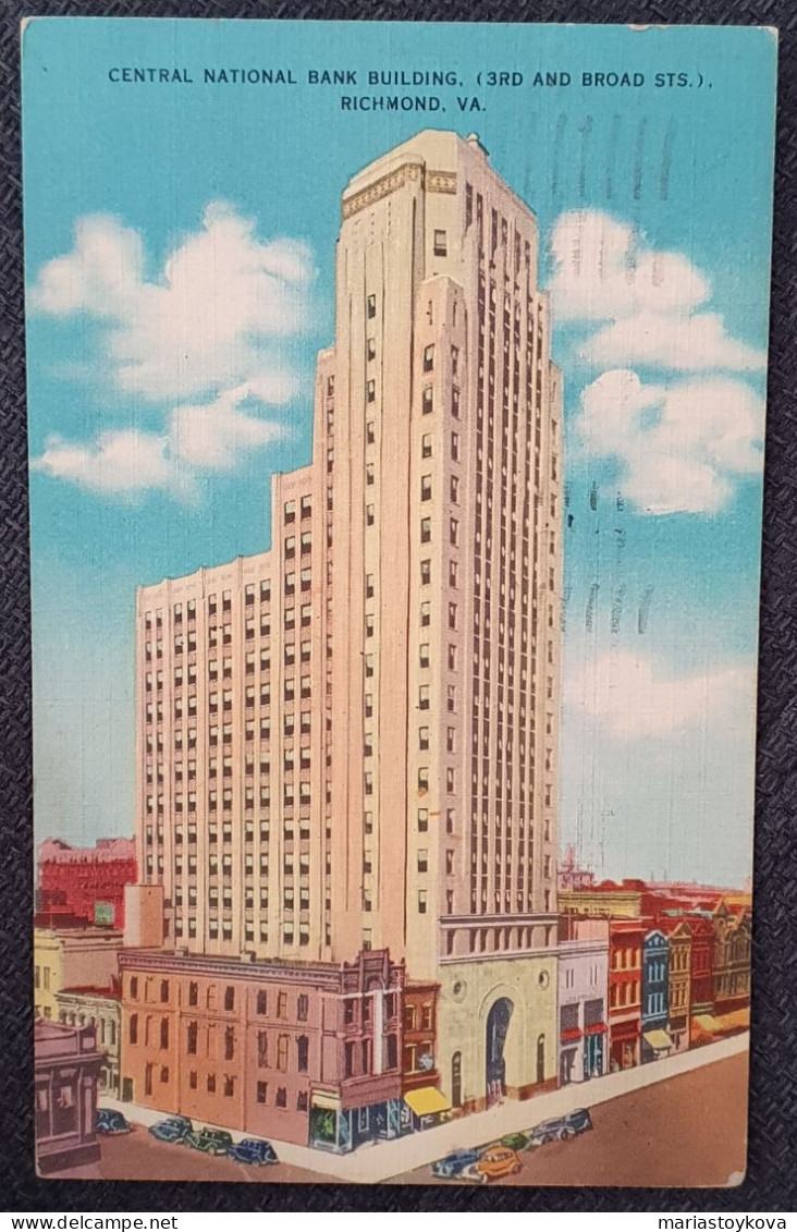 1940. USA. Richmond. Central National Bank Building. - Richmond
