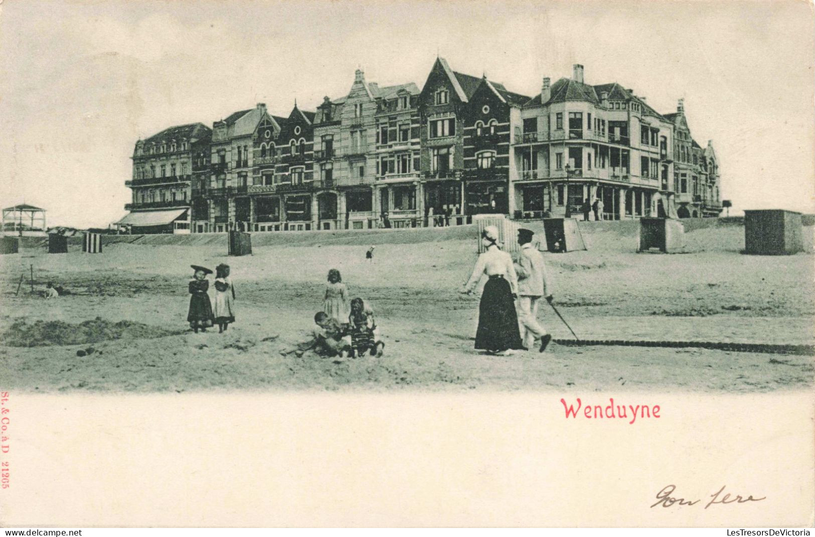 BELGIQUE - Wenduyne - Digue - Plage - Carte Postale Ancienne - Oostende