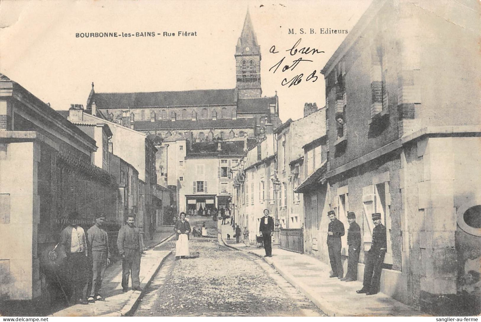 CPA 52 BOURBONNE LES BAINS / RUE FIERAT - Bourbonne Les Bains