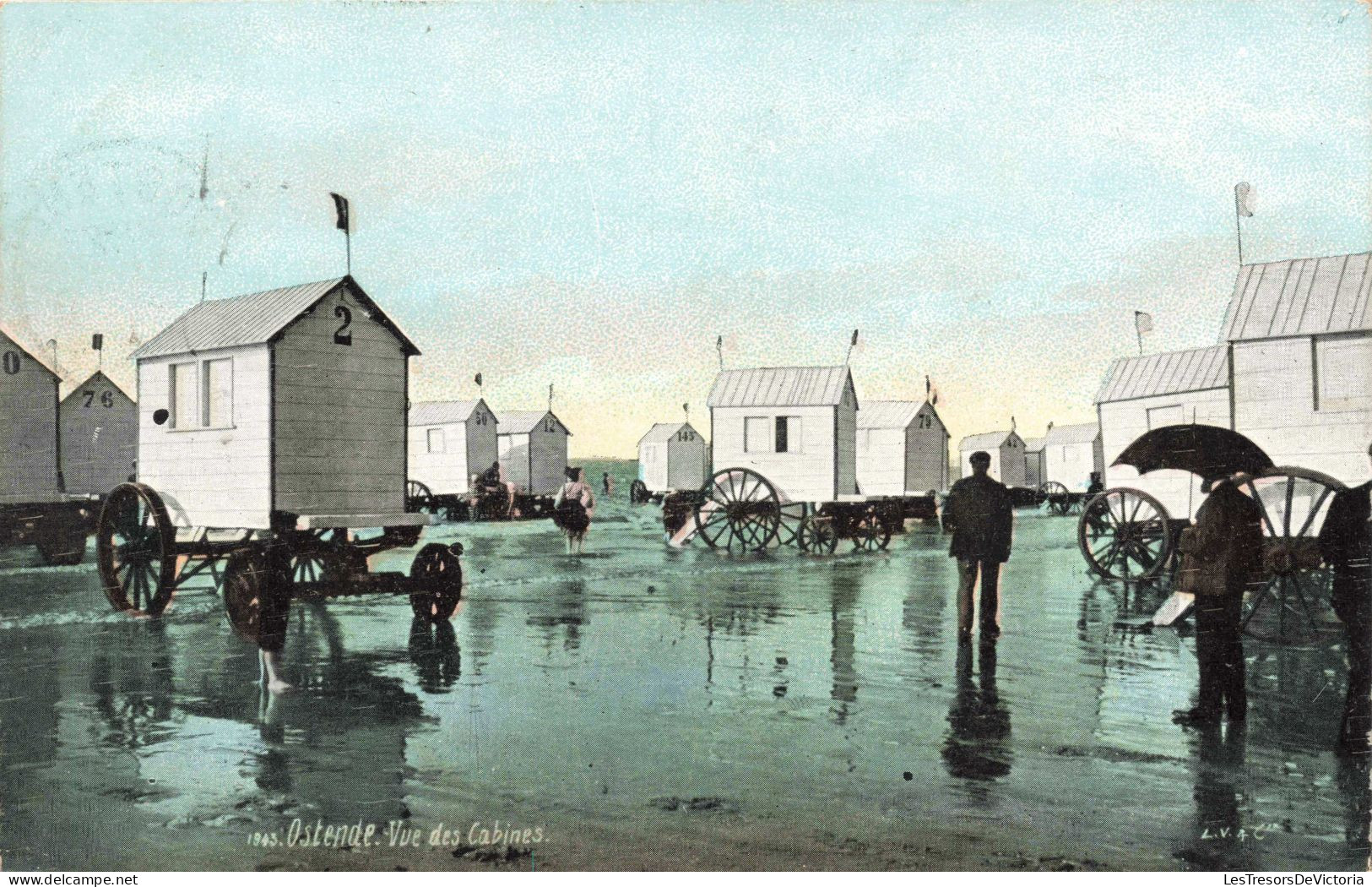 BELGIQUE - Ostende - Vue Des Cabines - Carte Postale Ancienne - Oostende