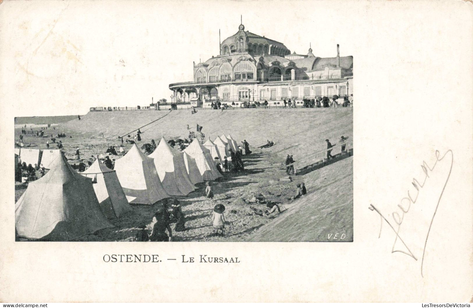 BELGIQUE - Ostende - Le Kursaal - Animé  - Carte Postale Ancienne - Oostende