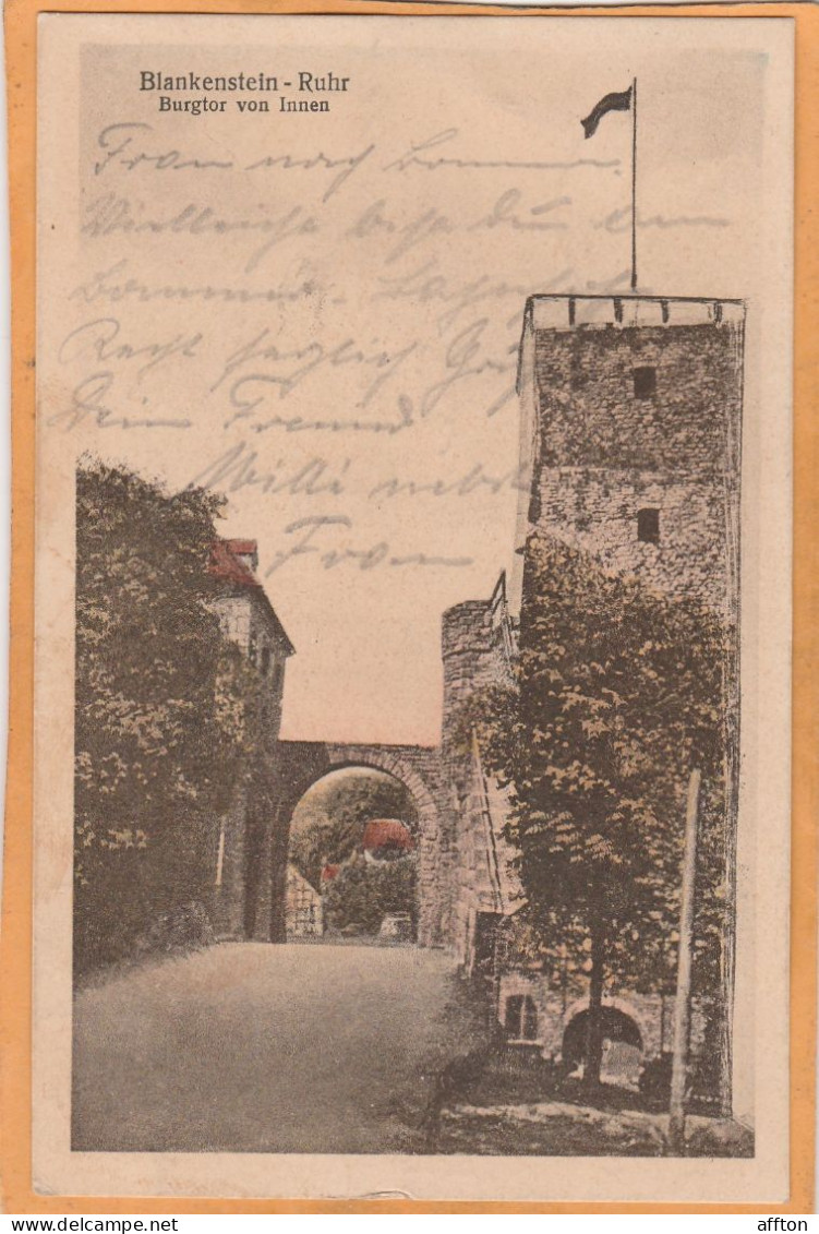 Blankenstein Hattingen Germany 1928 Postcard - Hattingen