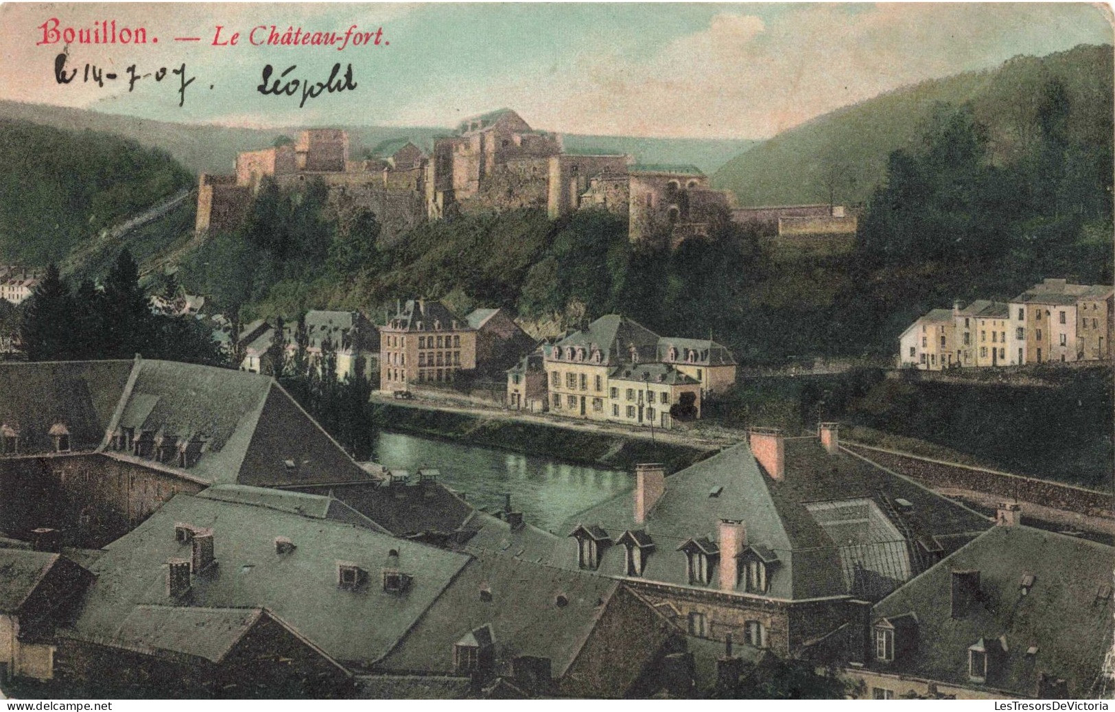 BELGIQUE - Bouillon - Le Château Fort - Colorisé - Carte Postale Ancienne - Bouillon