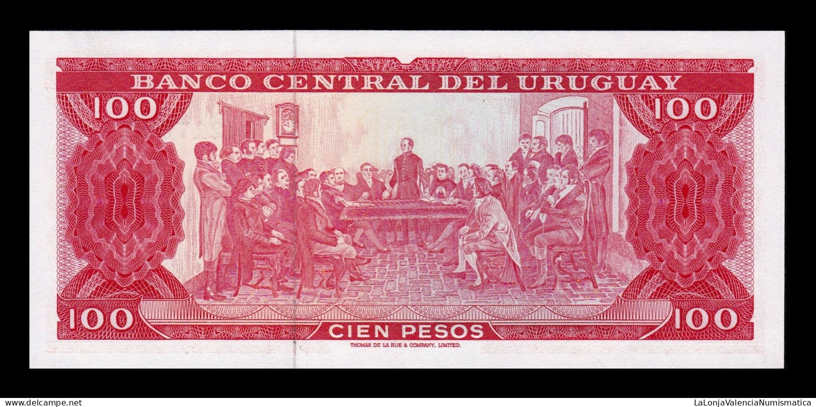 Uruguay 100 Pesos 1967 Pick 47a(9) Serie A Sc Unc - Uruguay