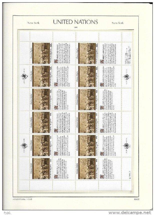 1990 MNH UNO New York,  Human Rights, 2 Sheets, Postfris** - Blocks & Sheetlets