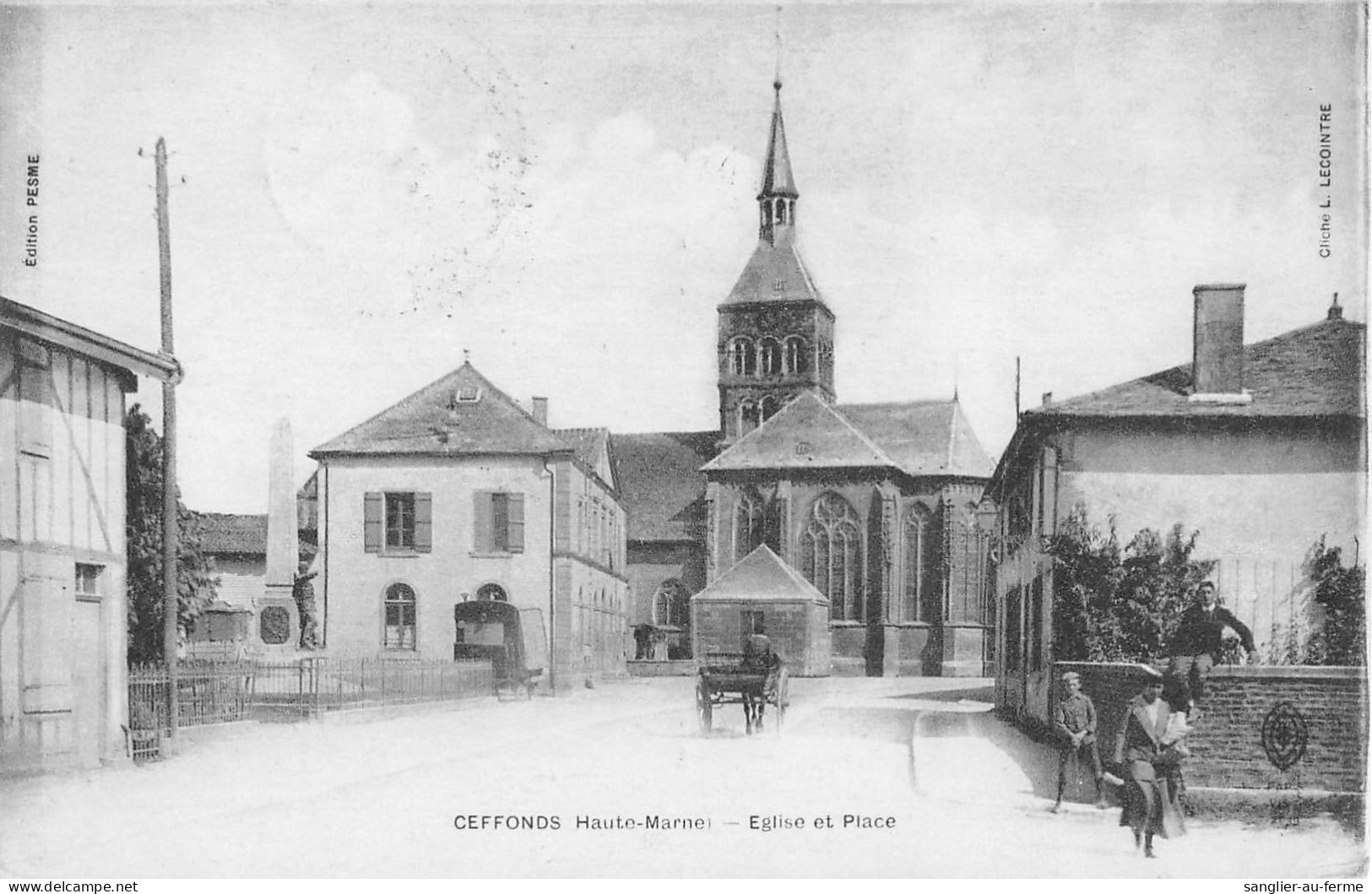 CPA 52 CEFFONDS / EGLISE / PLACE - Other & Unclassified