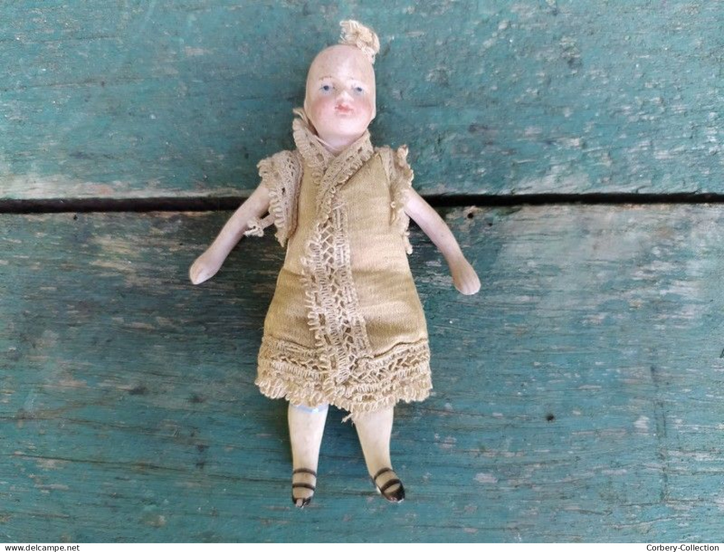 Ancienne Poupée Miniature Biscuit Porcelaine Doll XIXème