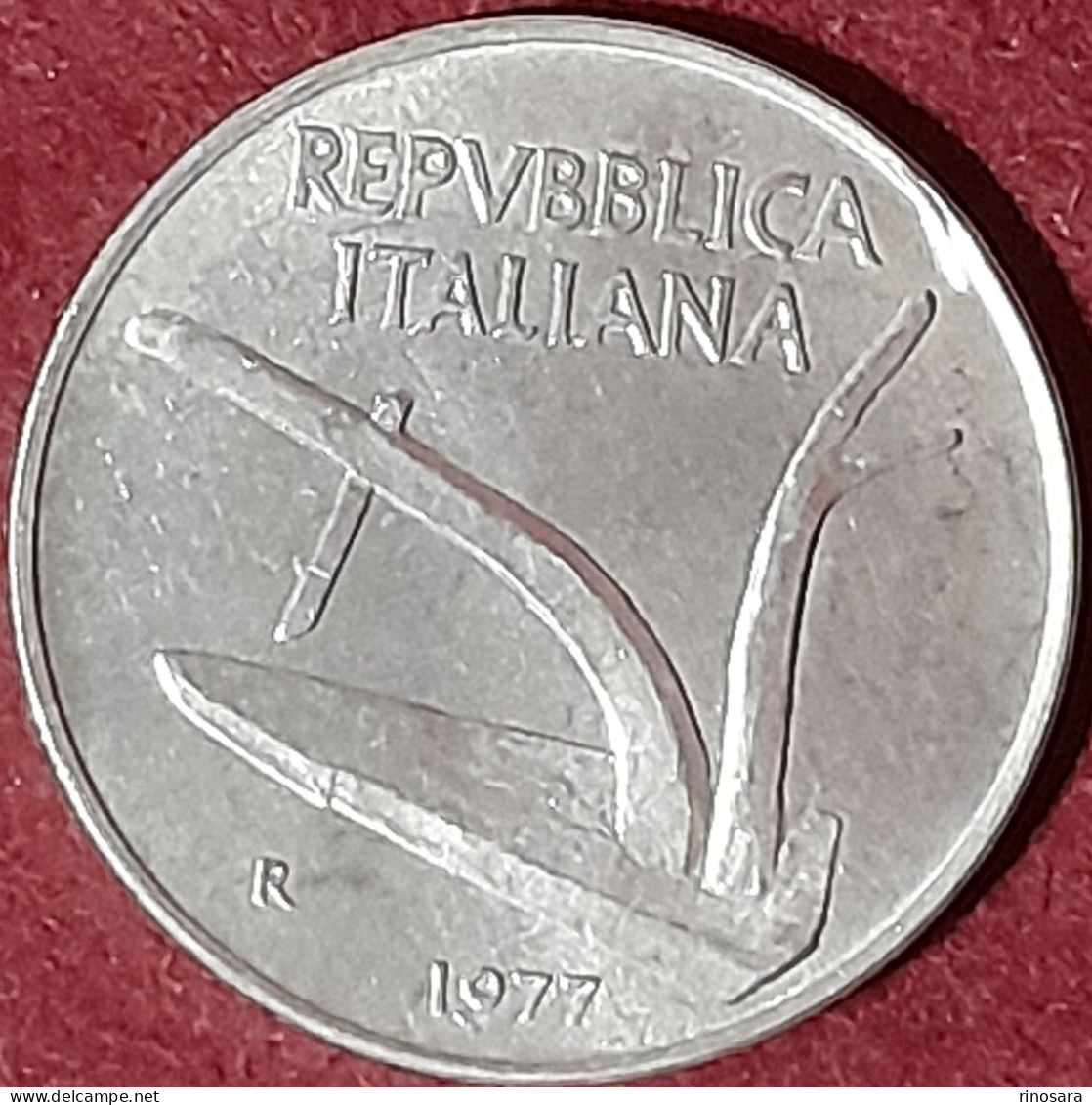 Errore Di Conio 10 Lire 1977 Repubblica Italiana - Abarten Und Kuriositäten