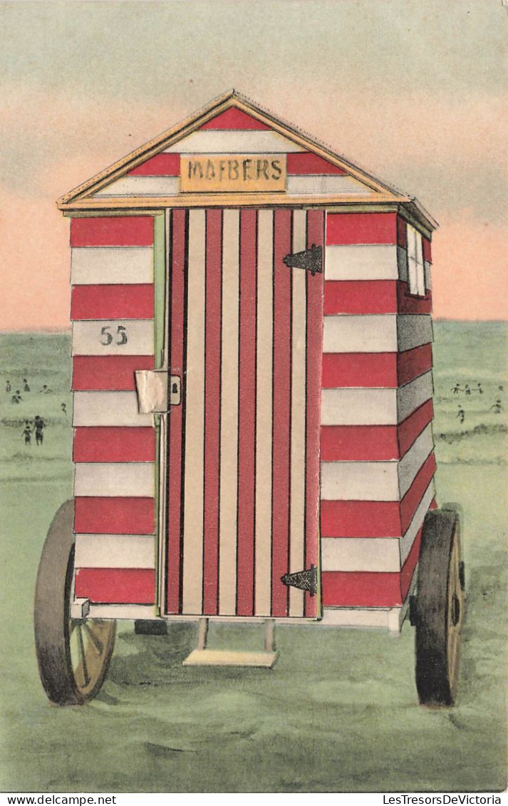 Carte Système - Maebers - Cabine De Plage- Carte Postale Ancienne - Mechanical