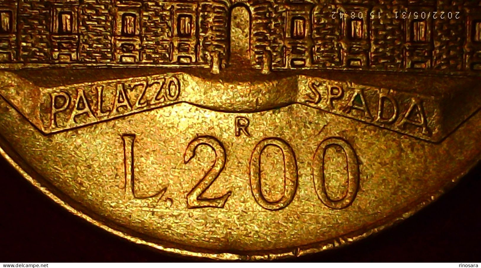 Errore Di Conio 200 Lire 1990 Repubblica Italiana Commemorativa Palazzo Spada - Errors And Oddities