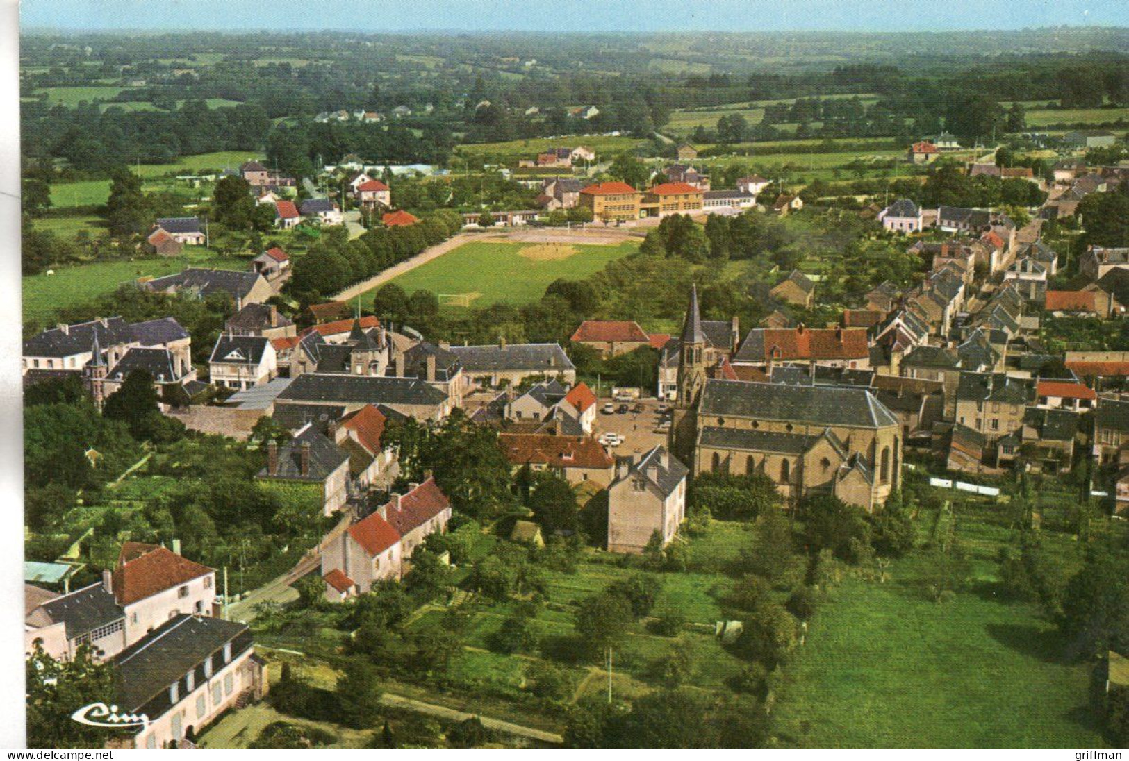 SAINT SULPICE LES FEUILLES VUE GENERALE AERIENNE CPSM 10X15 TBE - Saint Laurent Sur Gorre